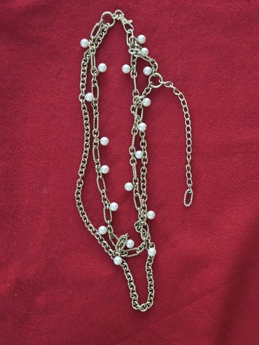 Vintage multi strand gold tone - vintage, gold-tone