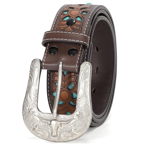 Genuine leather western belt - genuine,