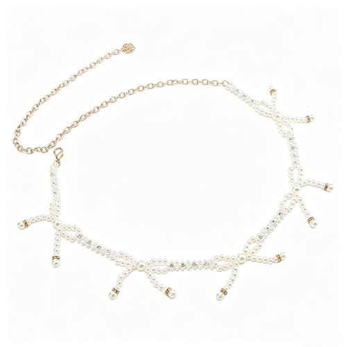 Boho fringe pearl waist chain - waist,