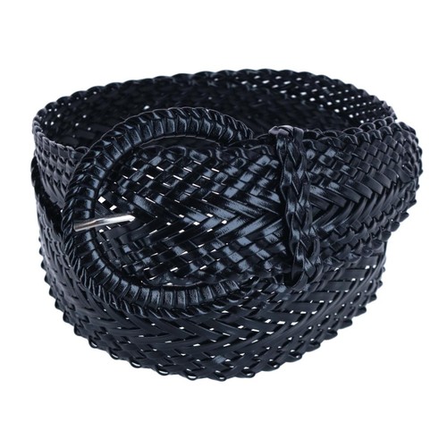 Ctm women braided wide belt - ctm,