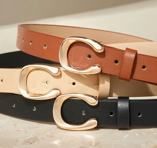Women thin skinny leather belt - women,