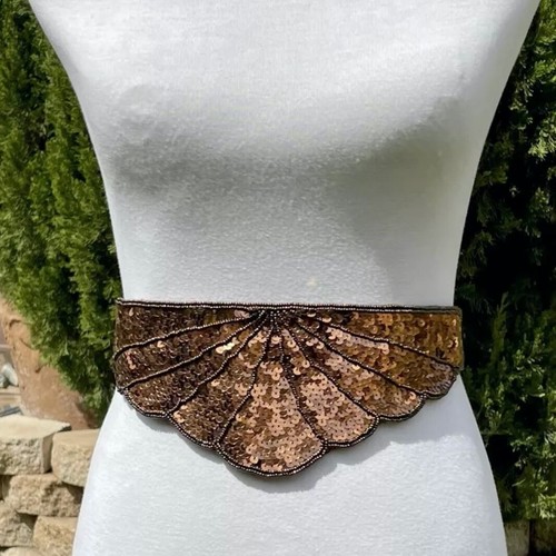 Belt vintage copper - belt, metallic
