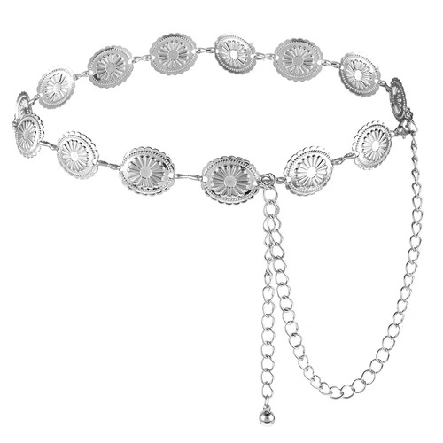 Western metal concho belt - western,