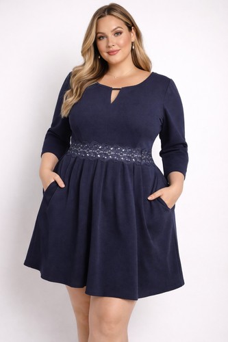 Navy blue womens dress with - womens,
