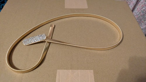 Diamonte clasp belt gold - diamonte,