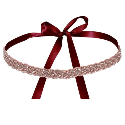 Bridal belt 2cm rose - bridal,