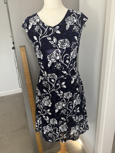Quiz navy blue - floral, lace