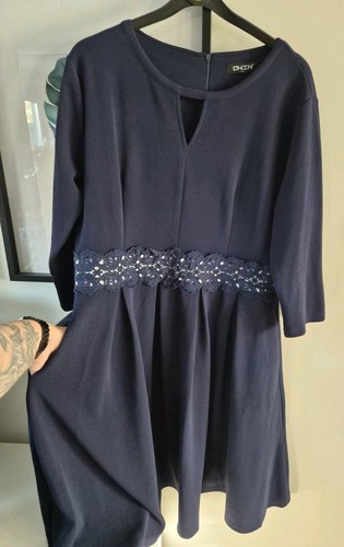 Navy blue womens dress - womens,