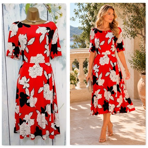 Debenhams red floral - floral, dress