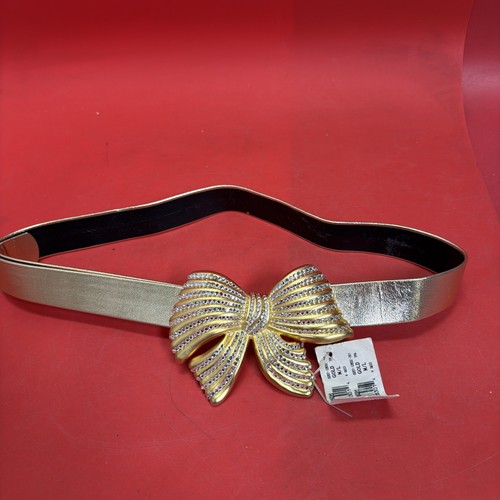 Vintage gold bow belt - vintage,