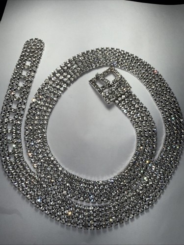 1950s rhinestone belt multi - 1950s,