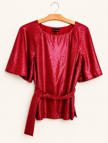 Phase eight red sequin top - red,