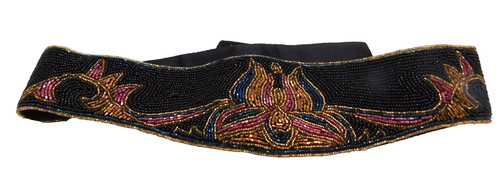 Vtg regale black beaded - ,