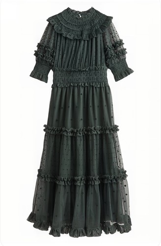 Boden tulle ruffle midi party - tulle,